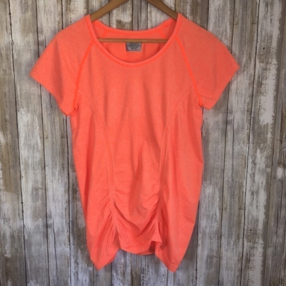 Athleta Orange Fitted Athletic Tee
